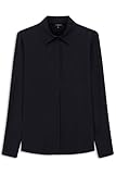 bugatti Damen Hemdbluse Langarm aus Viskose mit verdeckter Knopfleiste