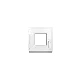 Framex Kellerfenster Kleines Fenster Weiß Breite x Höhe 40 x 40 cm (400 x 400 mm) 2fach (32 mm) Dreh Kipp DIN Links - Premium - Alle Größen