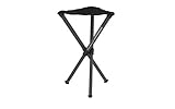 Walkstool - Modell Basic - Schwarz - 3-Beiniger Klapphocker aus Aluminium - Sitzhöhe 50 cm - Klapphocker Faltbar, Belastbar mit 150 kg - Hergestellt in Schweden