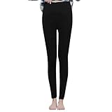 Thermo Leggings Damen - Fleece Strumpfhose Damen - Winter Strumpfhose Mädchen Softshellhose Kurzgröße Cargohose High Waist Outdoor Hosen Für Thermojeans Gefüttert Haushose Baumwolle Freizeithose