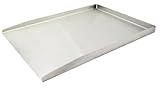 Steuber Plancha Platte 36 x 26 cm Edelstahl-Grillplatte mit Rand, Teppanyaki Grillplatte für Burger, Induktion, Kohle- & Gasgrill