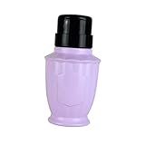 VALICLUD Nagellackentferner Flasche aus Hartplastik Pumpflasche für Alkohol und Make Up für Präzise Flüssigkeitsabgabe Wattebausch und Bürsten