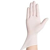 CLENEA 10 Stück Nitrilhandschuhe Küche Einweg-Latexhandschuhe Laborschutz Haushaltsreinigungshandschuhe Schwarz Blau (Color : L White, Size : 10pcs)