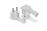 Winkelstecker Flachstecker Schuko Stecker Weiß Eurostecker 16A Winkel mit Griff