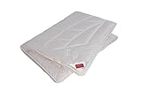 Hefel Bettdecke Pure Wool Ganzjahresdecke Naturhaardecke Schafschurwolle 430 g/m² (135 x 200 cm)