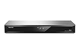 Panasonic DMR-BCT765AG Blu-Ray Player und Recorder mit Twin HD DVB-C Tuner, 500 GB Festplatte, 4K Upscaling, Ultra HD, Simultanaufnahme, Smart Ready, Silber