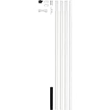 Alberts 639709 Fahnenmast | zylindrische Form | zum Einbetonieren | zinkphosphatiert, weiß kunststoffbeschichtet | Rohr-Ø 42 mm | Gesamthöhe 615 cm