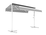 METRO Professional Standmarkise mit Kurbel, Alu/Polyester,...