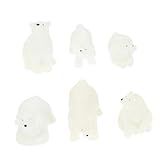 ibasenice 6 Stück Teiliges Polar Bear Figuren Resin Tiermodelle für Desktop Dekoration für Zuhause Büro und Besondere Anlässe