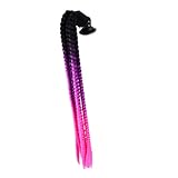 ROMISBABA Motorrad Helm Dekoration Abnehmbare Helmzopf Haarverlängerung Helm Braid Ornament für Damen und Herren mit Saugnapf Einfache Montage für Motorrad und Fahrradhelm