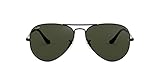 Ray-Ban MOD. 3025 Sonnenbrille Aviator Sonnenbrille 58, Schwarz(Gestell:Schwarz L2823,Gläser: Grau Grün)