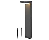 G + L Leuchten und mehr Solar Standleuchten mit Bewegungsmelder, IP65 Wasserdicht Wegeleuchten 2200mAh Akku, Solarlampen Außen für Außen, Hinterhof, Garten, Rasen Beleuchtung