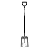 Fiskars Schaufel, Breite: 23 cm, Länge: 131,7 cm, SoftGrip, Hochwertiger Borstahl, Grau/Schwarz, Ergonomic, 1066712