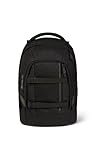 satch pack Schulrucksack Schulrucksack ab 5. Klasse ergonomisch 30L Stauraum standfest Organisationstalent, Blackjack - Schwarz