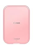 Canon Zoemini 2 Mini Fotodrucker mobil tragbar unterwegs Hosentasche (Fotodruck 5x7,6 cm, kabelllos, für Smartphone + Tablet, eingebauter Akku, App, Bluetooth) roségold [+ 10er Zink Druck-Set]