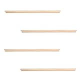NOLITOY 4 Stück Teiliges Holz Domino tablett Unbehandelte Halter für Mexikanisches Zugspiel Brettspiel Zubehör Stabil Langlebig für Dominos Mahjong Craft