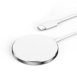 Apple MFM-Zertifizierung - iPhone Ladestation Kompatibel mit MagSafe Ladegerät, Schnelles Magnetic Wireless Charger Pad für iPhone 15/14/13/12 Serien und AirPods Ultra Slim Induktive Kabelloses Laden