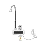 Elektrischer Wasserhahn Schnelle Küche Heizung Hahn für Badezimmer Restaurants Waschsalons Büros Hotels Bars Cafés 3000W 220V Weiß