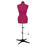Schneiderpuppe Supa Fit Damen Gr. M (42-48), weiblicher Torso, Büste, verstellbare Drehregler, individuelle Anpassung an Hals, Taille, Brust, Hüfte (pink, M)