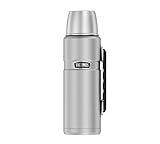 Thermos Stainless King Thermosflasche Silber 1,20l - Edelstahl, absolut dicht, mit Trinkbecher und Griff, 12h heiß & 24h kalt, spülmaschinenfest, BPA-frei