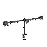 Monitor Halterung 3 Monitore，Bildschirmhalterung 3 Monitore，Halterung für Bildschirme 10-27 Zoll mit VESA 75 x 75, 100 x 100，Schwenkbar 360°, Neigbar +/- 45°，Bildschirmhalterung 24 kg Traglast