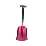 Faltbare Auto-Notfall-Schneeschaufel, ausziehbarer Griff, Aluminium, leicht, Schneeschaufel, Auto, Outdoor, Camping, Ski-Garten (rot)