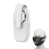 Sommer Mini Masken Ventilator, Tragbarer USB Wiederaufladbarer Clip-On Masken Lüfter für Maske, Persönlicher Leise Wearable Mask Fan, Leicht Luftreiniger Handfrei Anti-Stuffy für Schule Outdoor White