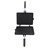 Jectse Sandwich-Maker, Gegrillte Sandwich- und Panini-Maker-Pfanne mit Antihaftbeschichteten Platten, Doppelseitiger Toast-, Aluminium-Flip-Pfanne für die Küche zu Hause