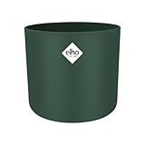 elho B.for Soft Rund 14 - Blumentopf für Innen - 100% recyceltes Plastik - Ø 13.8 x H 12.5 cm - Grün/Laubgrün