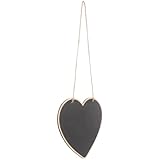 UKCOCO Hängende Kreidetafel Kleine Abwischbare Memotafel mit Hanfseil Wiederverwendbares Nachrichtenschild für Büro und Zuhause (30x20x0,5 Cm)