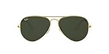 Ray-Ban Unisex Rb 3025 Sonnenbrille, Gold (Gestell: Gold Glas: Grau/Grün 001), Large (Herstellergröße: 62) EU