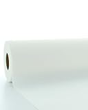 Sovie HORECA Linclass Airlaid Tischdeckenrolle Weiß - Tischdecke 118cm x 25m - Einfarbige Papiertischdecke Rolle - Ideal für Party & Hochzeit