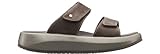 JOYA Vienna II Brown, Hausschuhe für Damen, Sandale mit Klettverschluss, braun, 38