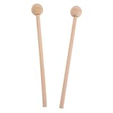 HOOTNEE 2 Stück Teiliges Holzhämmer für Xylophon und Glockenspiel Sichere Runde Spitzen Robuste Bauweise für Frühkindliche Musikausbildung und Rhythmische