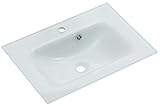 Pelipal Waschtisch aus Glas Quickset 328 in Weiß, 81 cm breit | Glas-Waschtisch