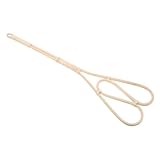 UKCOCO Teppichklopfer aus Natürlichem Rattan mit Langem Griff 64 X 155cm für Haushalt und Camping zur Schonenden Reinigung von Steppdecken und Teppichen