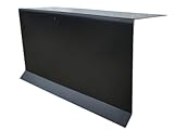 Gastro-Blechdesign 200cm Ortblech - Ortgangblech Schwarz RAL9005-9x12cm Ortgangwinkel - 2 Meter Winkelblech - Dach Abschluss-Blech Dachrandblech - Dach Kantblech