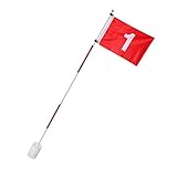 HomeDecTime Golf Fahne mit Loch, Flagge Golf Flag Golffahne mit Golfloch, Golf-Üben im Garten