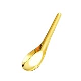 Suppenlöffel aus Metall, elegante Löffel, Obstlöffel, Dessert, 304 Edelstahl-Textur, für Essen und Kochen, Küche, Esszimmer, 6 Stück