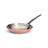 de Buyer - Bratpfanne aus Kupfer INOCUIVRE mit Stiel aus Gusseisen - 28 cm - 6465.28, Kupferbraun