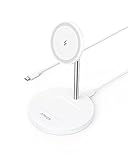 Anker PowerWave 2-in-1 Magnetic Stand Lite, Kabellose Ladestation, Ladegerät mit 150cm USB-C Ladekabel, Kompatibel mit iPhone 16/14/14 Pro/14 Pro Max/13/13 Pro Max/12 and AirPods Pro 2(Ohne Netzteil)