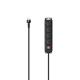 Steckdosenleiste, 4-Fach, für außen IP44, Schalter, Wandmontage, 4 m, Schw.