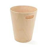 Umbra Woodrow Abfalleimer – Zweifarbiger Holz Papierkorb...