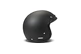 DMD Vintage Mattschwarz Open Face Helm Jethelm Motorradhelm, L