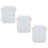 Camano 9 Paar Sneaker Socken Unisex 3003 Ca-Soft ohne Gummidruck Damen und Herren Füßlinge, Farbe Weiß, Größe 39-42