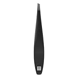 ZWILLING Pinzette (Schräge Spitze, Entfernen von Augenbrauenhaaren und Splittern, Erweiterte Griffbreite, Hypoallergen), Premium, Schwarz, 100 mm