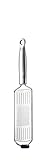 RÖSLE Feinreibe, Hochwertige Reibe für Parmesan, Gewürze, Zitrone, Schokolade oder Ingwer, mit Silikonstandfuß, Edelstahl 18/10, inkl. Schutzcover, Schwarz