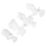 Toyvian Miniatur Büsten Griechische Mythologie Skulpturen 4 Stück Kunstharz Renaissance Dekofiguren für Künstler und Puppenhaus Zubehör