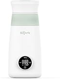Olfjurk Tragbarer Flaschenwärmer unterwegs für Baby, Wireless tragbare Babyflaschenwärmer, Wärmer und automatischer Mixer von Neugeborenenflaschen für Muttermilch oder grüne Formel