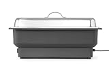 HENDI Chafing dish Tellano, Speisenwärmer, Buffetwärmer, Wärmebehälter, 9L, 230V, 900W, 573x348x(H)284mm, Edelstahl, Polypropylen